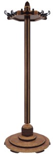 Casa Padrino stand guardaroba Art Déco di lusso marrone / marrone scuro Ø 56 x A. 190 cm - Stand guardaroba in legno massello - Mobili Art Déco