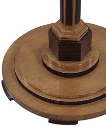 Casa Padrino perchero Art Deco de lujo marrón / marrón oscuro Ø 56 x A. 190 cm - Perchero de madera maciza - Muebles Art Deco