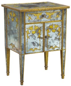 Casa Padrino cassettone barocco di lusso oro antico / oro 52 x 41 x A. 71 cm - Cassettone in mogano a specchio - Comodino - Mobili Barocchi