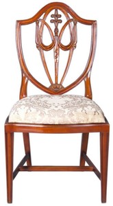 Luxus Art Deco Massivholz Esszimmerstuhl mit Muster Braun Gold Luxury Art Deco Solid Wood Dining Chair with Pattern Brown Gold 