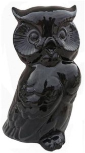Casa Padrino figurine décorative hibou noir 24 x 20 x H. 38,5 cm - Sculpture décorative résistante aux intempéries - Déco salon - Déco jardin - Déco terrasse