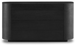 Casa Padrino luxury sideboard anthracite gray / black 140 x 42 x H. 75 cm - Solid wood cabinet with drawers and marble top - Luxury Furniture