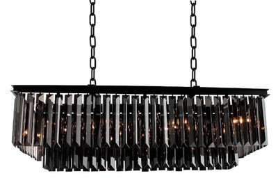 Casa Padrino lustre de luxe noir / gris 106 x 42 x H. 50 cm - Lustre de salon moderne - Collection de Luxe