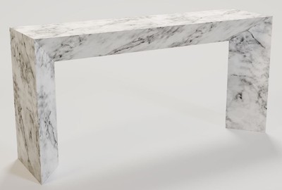 Casa Padrino consolle in marmo di lusso bianco 160 x 42 x A. 80 cm - Consolle moderna in marmo di Carrara di alta qualità - Mobili di Lusso