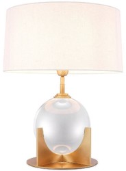 Luxus Designer Kristallglas Tischleuchte Antik Messing Weiß Luxury Designer Crystal Glass Table Lamp Antique Brass White