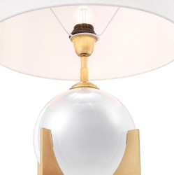 Luxus Designer Kristallglas Tischleuchte Antik Messing Weiß Luxury Designer Crystal Glass Table Lamp Antique Brass White