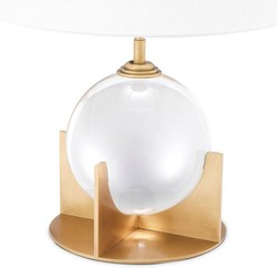 Luxus Designer Kristallglas Tischleuchte Antik Messing Weiß Luxury Designer Crystal Glass Table Lamp Antique Brass White
