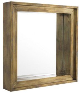 Casa Padrino specchio da parete di lusso ottone vintage 100 x 20 x A. 100 cm - Specchio soggiorno - Specchio camera da letto - Specchio armadio - Mobili di Lusso