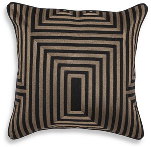 Casa Padrino cuscino decorativo di lusso nero / oro 50 x 50 cm - Cuscino decorativo nobile con motivo elegante - Qualità di Lusso - Collezione di Hotel 