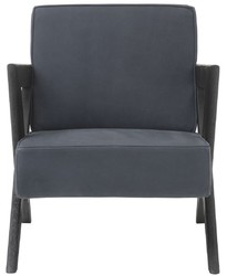 Casa Padrino luxury genuine leather armchair blue / black 63 x 79 x H. 76 cm - Living room armchair with fine buffalo leather - Luxury Furniture
