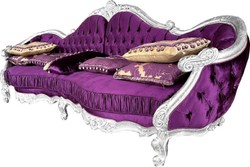 Luxus Barock Satin Wohnzimmer Sofa Lila Silber Luxury Baroque Satin Living Room Sofa Purple Silver Luxus Barock Satin Wohnzimmer Sofa Lila Silber Luxury Baroque Satin Living Room Sofa Purple Silver