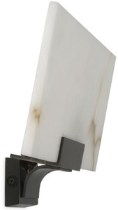 Casa Padrino Luxus Wandleuchte Alabaster / Bronze 30 x 8 x H. 19 cm - Elegante Wandlampe mit Alabaster Lampenschirm - Luxus Kollektion