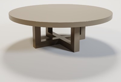 Casa Padrino mesa de centro de lujo mate taupe Ø 120 x A. 40 cm - Mesa de salón redonda de madera maciza - Muebles de salón de madera maciza de lujo