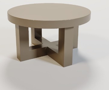 Casa Padrino mesa de centro de lujo mate taupe Ø 60 x A. 34 cm - Mesa de salón redonda de madera maciza - Muebles de salón de madera maciza de lujo