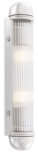 Casa Padrino lámpara de pared de lujo plata 7 x 7.5 x A. 40 cm - Elegante aplique de metal con pantalla de vidrio - Lámparas de Lujo