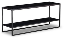 Casa Padrino consolle di lusso grigio antracite 120 x 35 x A. 51 cm - Consolle in legno massello con struttura in acciaio inossidabile - Mobili di Lusso