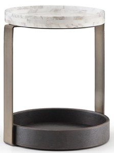 Luxus Beistelltisch mit Marmorplatte Luxury Side Table Living Room Table with Marble Top