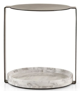 Luxus Beistelltisch mit Marmorplatte Luxury Side Table Living Room Table with Marble Top