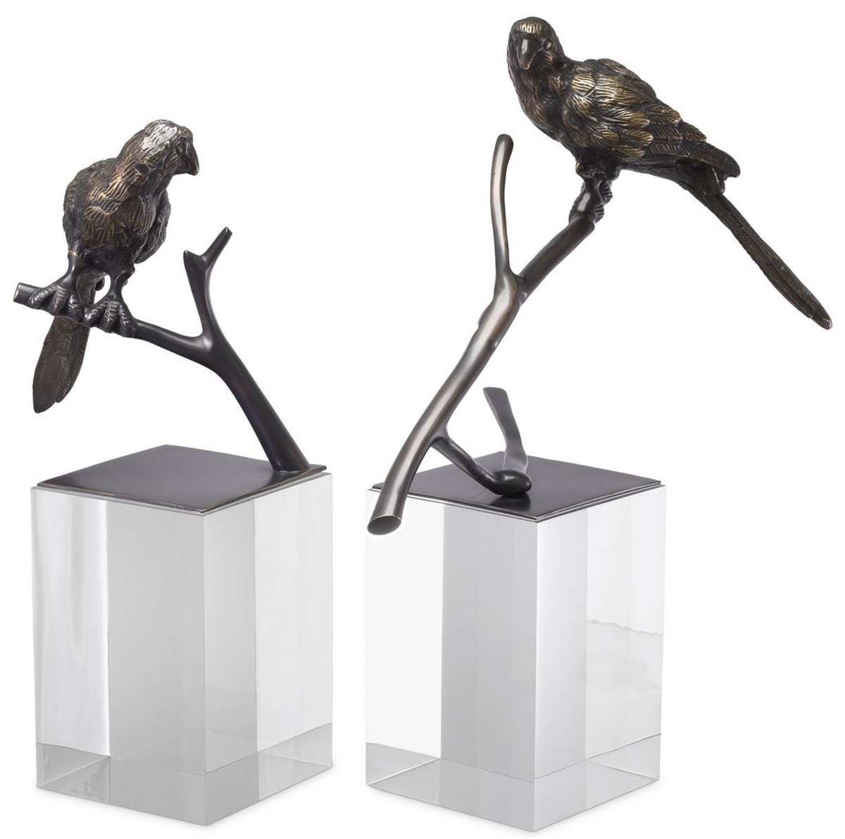 Casa Padrino set di oggetti di decorazioni di 2 di lusso bronzo - Decorazione per Ufficio - Decorazione per Scrivania - Decorazione per Soggiorno - Collezione di Lusso