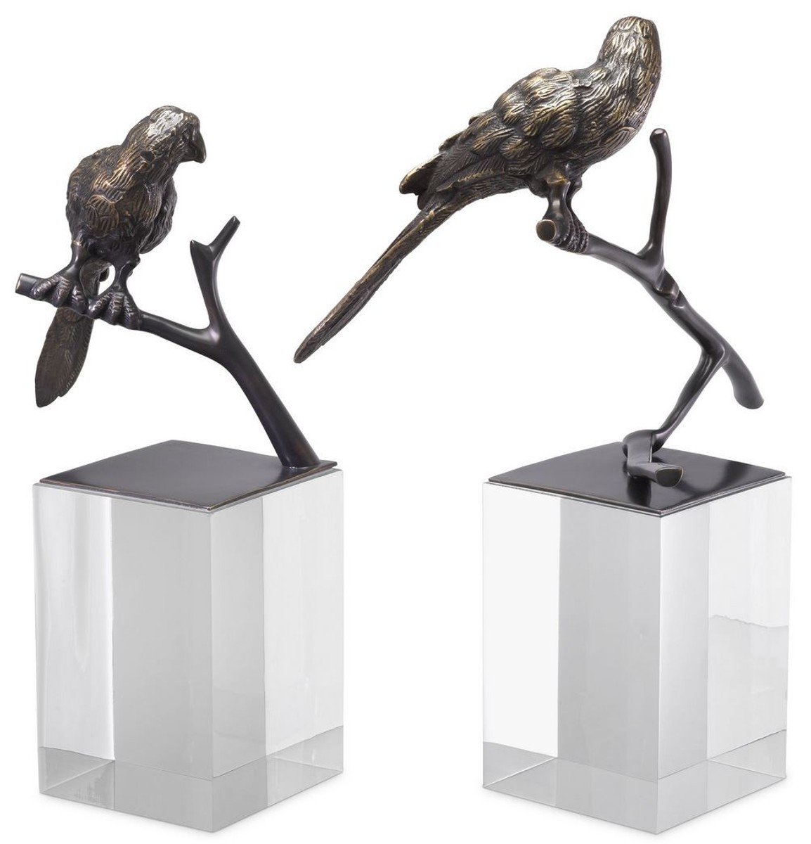 Casa Padrino set di oggetti di decorazioni di 2 di lusso bronzo - Decorazione per Ufficio - Decorazione per Scrivania - Decorazione per Soggiorno - Collezione di Lusso
