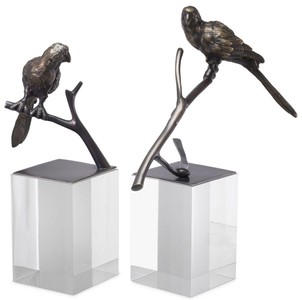 Casa Padrino conjunto de objetos de decoración de 2 de lujo bronce - Decoración de Oficina - Decoración de Escritorio - Decoración de Sala de Estar - Colección de Lujo