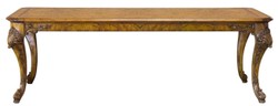 Casa Padrino mesa de comedor barroco de lujo marrón claro 240 x 110 x A. 78 cm - Mesa de comedor de madera maciza hecha a mano en estilo barroco - Muebles de comedor barrocos