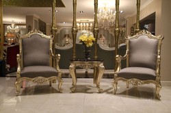 Casa Padrino mesa auxiliar barroco de lujo marrón oscuro / oro - Mesa magnífica en estilo barroco - Muebles de salón barrocos