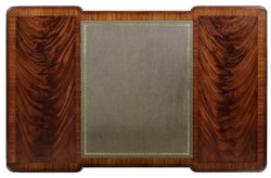 Casa Padrino escritorio barroco de lujo marrón oscuro / plata / gris / oro - Escritorio de caoba hecho a mano con 5 cajones - Mobiliario de oficina barroco