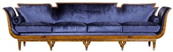 Luxus Jugendstil Samt Sofa Blau Hellbraun Luxury Art Nouveau Velvet Sofa Blue Light Brown