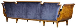 Luxus Jugendstil Samt Sofa Blau Hellbraun Luxury Art Nouveau Velvet Sofa Blue Light Brown