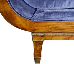 Luxus Jugendstil Samt Sofa Blau Hellbraun Luxury Art Nouveau Velvet Sofa Blue Light Brown