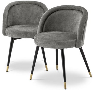 Luxus Esszimmerstuhl Set Grau 2 Küchenstühle Esszimmer Stühle Luxury Dining Chair Set Gray 2 Kitchen Chairs Dining Room Chairs