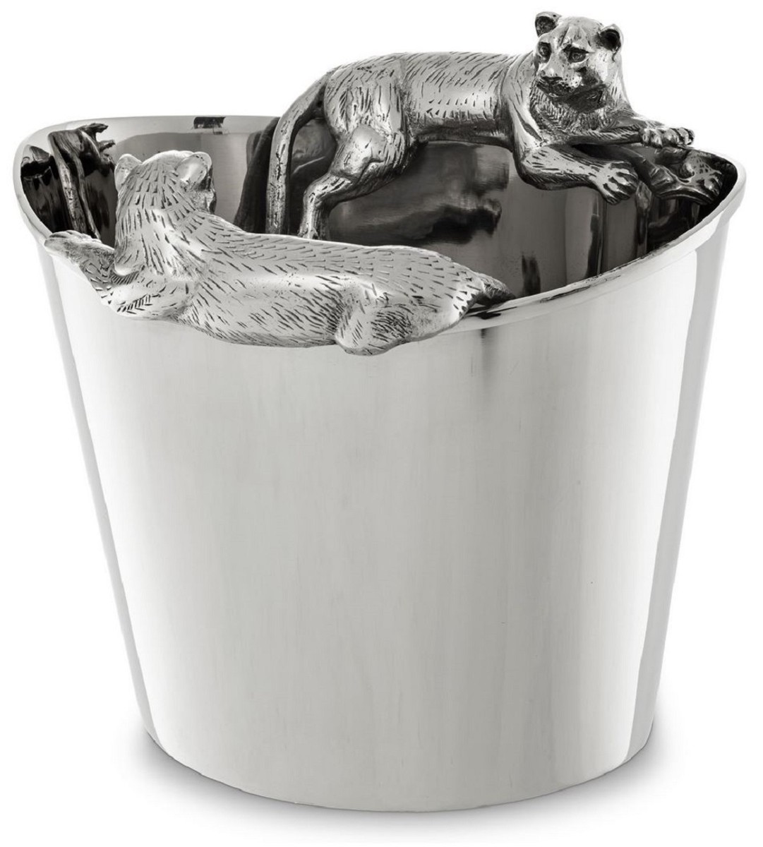 Luxus Edelstahl Weinkühler Designer Sektkühler Champagnerkühler Silber Luxury Stainless Steel Wine Cooler Designer Champagne Cooler Silver