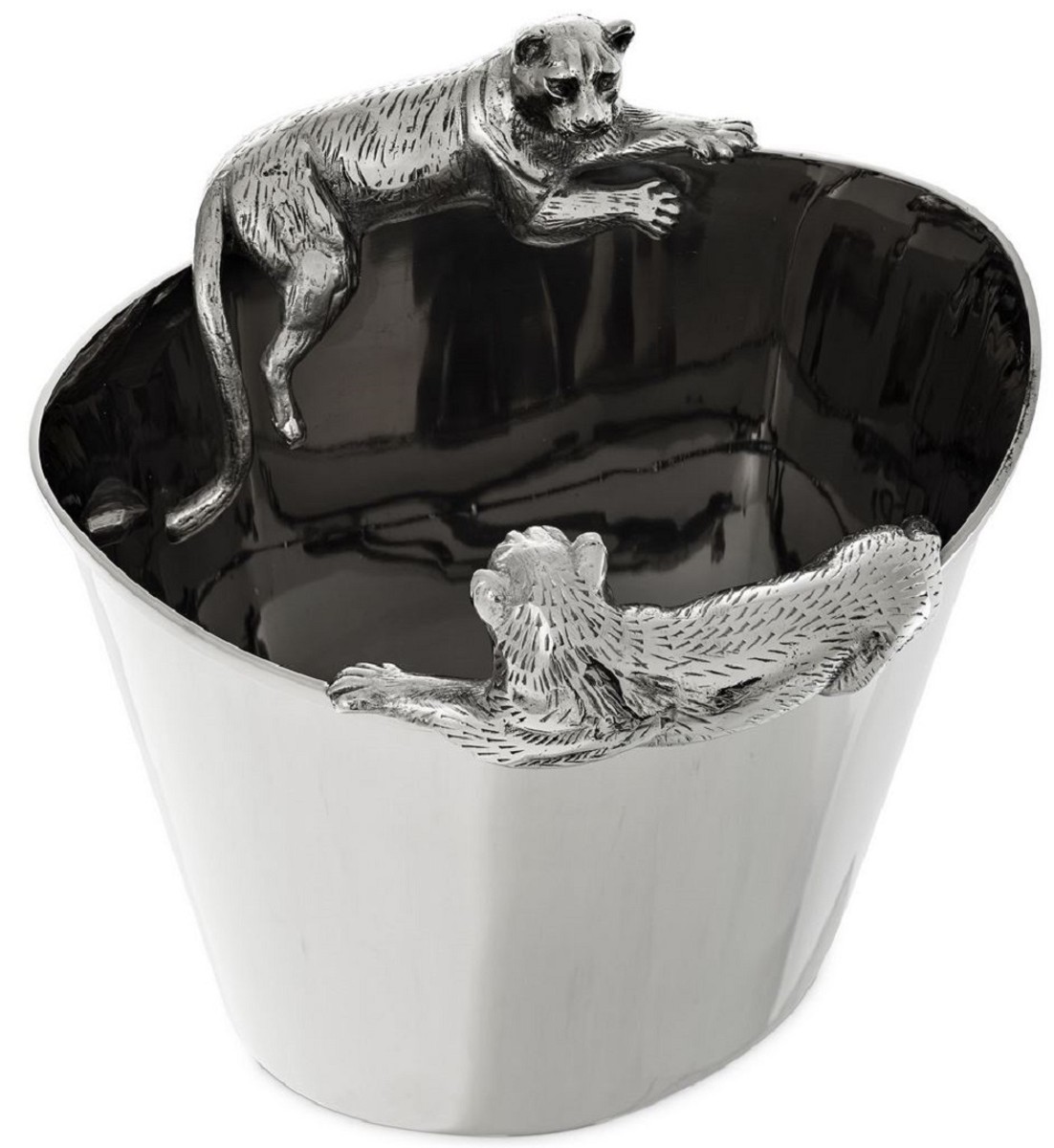 Luxus Edelstahl Weinkühler Designer Sektkühler Champagnerkühler Silber Luxury Stainless Steel Wine Cooler Designer Champagne Cooler Silver