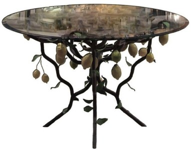 Runder Luxus Schmiedeeisen Esstisch Round Luxury Wrought Iron Dining Romm Table