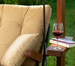Casa Padrino balançoire Hollywood de luxe beige / marron - Balançoire de jardin moderne résistante aux intempéries avec auvent - Balançoire de Terrasse de Jardin - Meubles d'Hôtel - Collection de Luxe