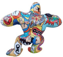 Riesige Garten Deko Skulptur Figur Gorilla Affe Bunt Huge Garden Decoration Sculpture Figure Gorilla Monkey Colorful 