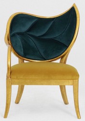 Casa Padrino sillón Art Deco de lujo verde oscuro / oro / oro antiguo - Sillón de madera maciza hecho a mano con tela de terciopelo fino - Muebles de Sala Art Deco