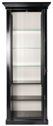 Casa Padrino vetrina in stile country nero / bianco 95 x 45 x A. 242 cm - Vetrina vetrina con 2 ante - Armadio in legno massello - Mobili in stile country