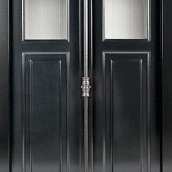 Casa Padrino vetrina in stile country nero / bianco 95 x 45 x A. 242 cm - Vetrina vetrina con 2 ante - Armadio in legno massello - Mobili in stile country