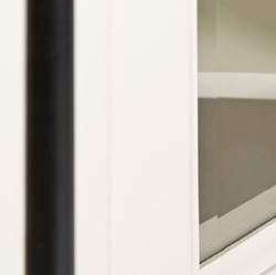 Casa Padrino country style display cabinet white 95 x 45 x H. 242 cm - Showcase cabinet with 2 doors - Solid wood cabinet - Country Style Furniture