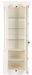 Casa Padrino country style display cabinet white 95 x 45 x H. 242 cm - Showcase cabinet with 2 doors - Solid wood cabinet - Country Style Furniture