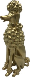 Casa Padrino figurine décorative caniche chien or H. 63 cm - Sculpture décorative résistante aux intempéries - Déco salon - Déco jardin - Déco terrasse