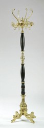 Casa Padrino stand de garde-robe baroque de luxe or / noir 45 x 45 x H. 170 cm - Porte-manteau en laiton noble - Meubles de Porte-Manteau d'Hôtel Baroque