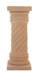 Casa Padrino pilar barroco terracota 40 x 40 x A. 78 cm - Columna decorativa de cerámica hecha a mano - Decoración de Jardín de Terraza Barroco 