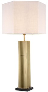 Luxus Designer Tischleuchte Antik Messing Schwarz Weiß Luxury Designer Table Lamp Antique Brass Black White
