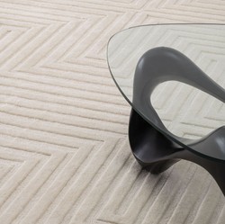 Casa Padrino tapis de salon de luxe en laine ivoire - Différentes Tailles - Tapis en coton tufté à la main - Décoration de salon