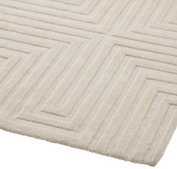 Casa Padrino tapis de salon de luxe en laine ivoire - Différentes Tailles - Tapis en coton tufté à la main - Décoration de salon