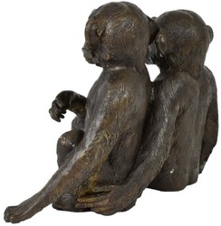 Casa Padrino luxury bronze sculpture chimpanzees monkeys bronze 49 x 21.5 x H. 39 cm - Bronze Figure - Decoration Figure - Decoration Accessories - Luxury Collection