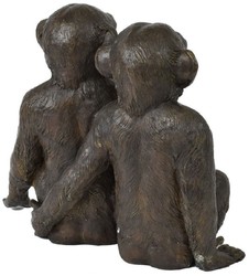 Casa Padrino luxury bronze sculpture chimpanzees monkeys bronze 49 x 21.5 x H. 39 cm - Bronze Figure - Decoration Figure - Decoration Accessories - Luxury Collection